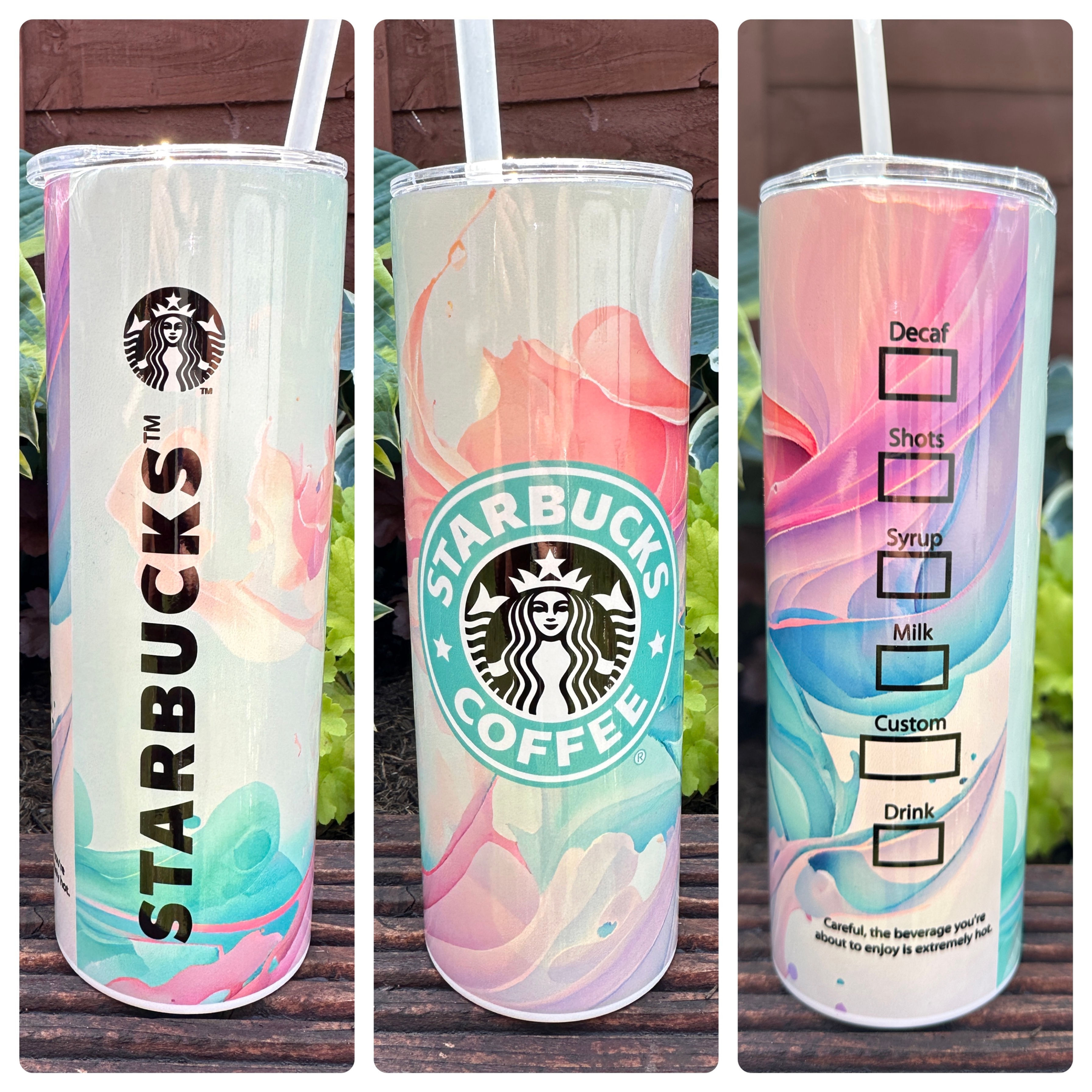 Colourful Starbucks Inspired Tumbler