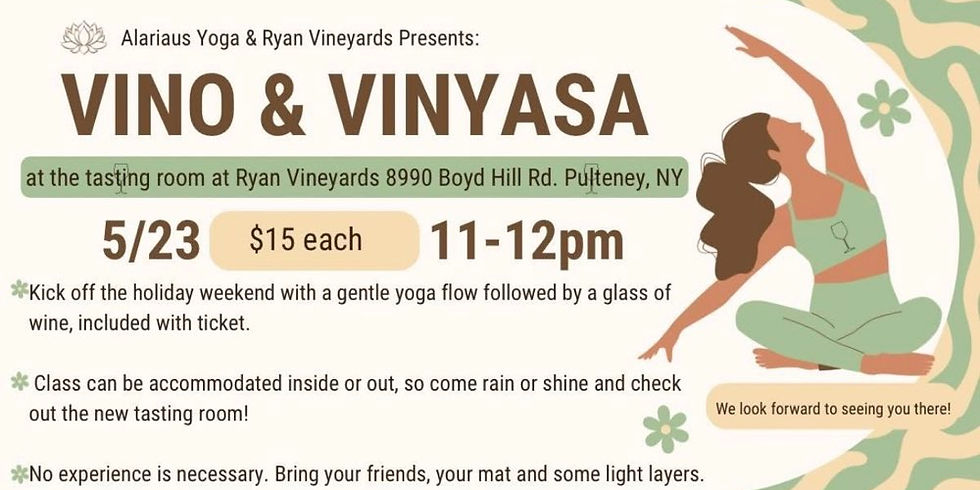 Vino & Vinyasa at Ryan Vineyards with Alariaus Yoga