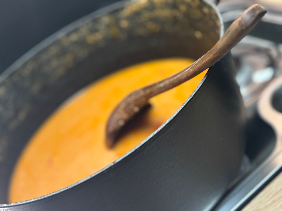 Dit was een huisgemaakte Butter Chicken soep, de prei-mosterdsoep is ook een favoriet ;) We gebruiken geen pakjes en zakjes, alleen natuurlijke ingrediënten. Heb je een allergie? Geef het bij de boeking aan ons door, dan houden we daar rekening mee.