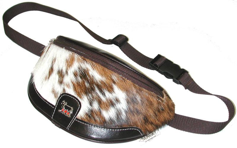 Miniaturbild: Bauchtasche  Kuhfell /Leder mit Appenzeller Kuh-Ornament