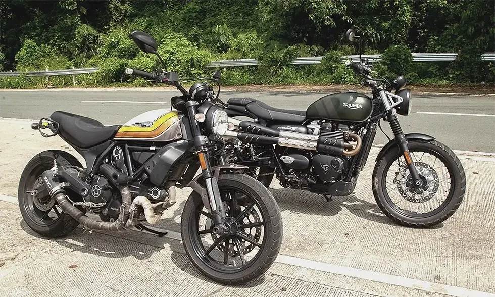 Ducati and Triumph motorcycle