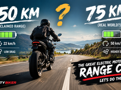 The Great Electric Motorcycle Range Con Title Image
