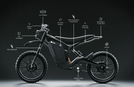 Solar E-Clipse Stealth Edition Electric Motorcycle