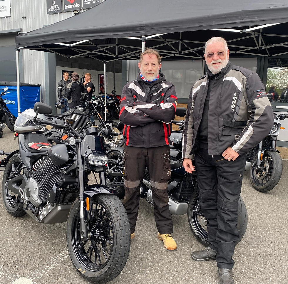 Steve and his Dad ready to test ride the ONE and S2 Delmar