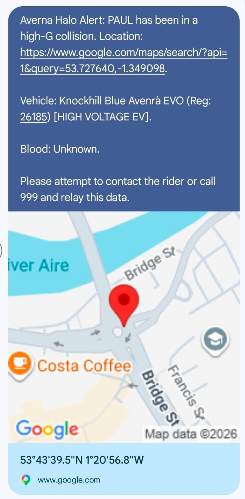Avenrà HALO notification
