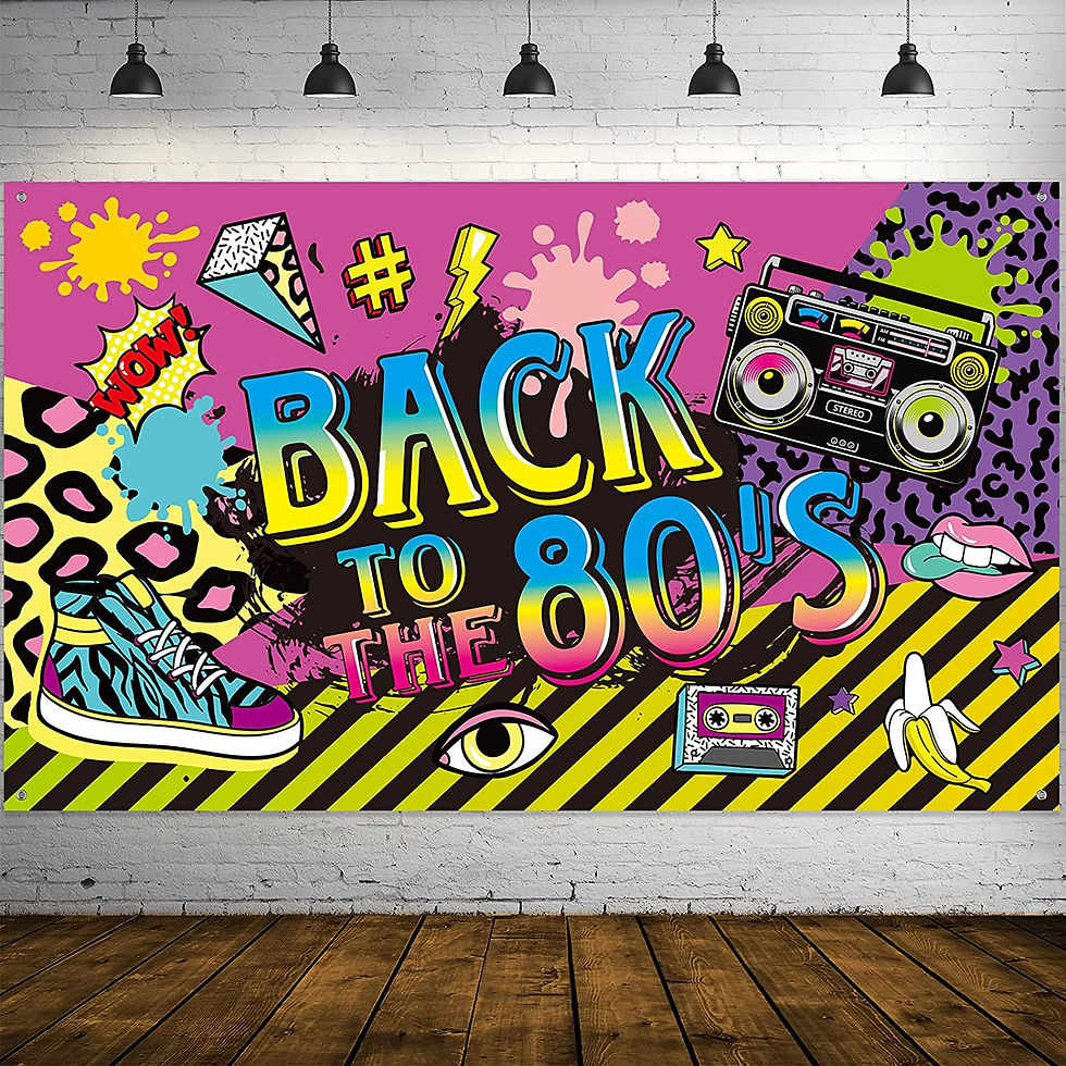 80's Party Decorations,The 80's Hip Hop Sign Party Banner
