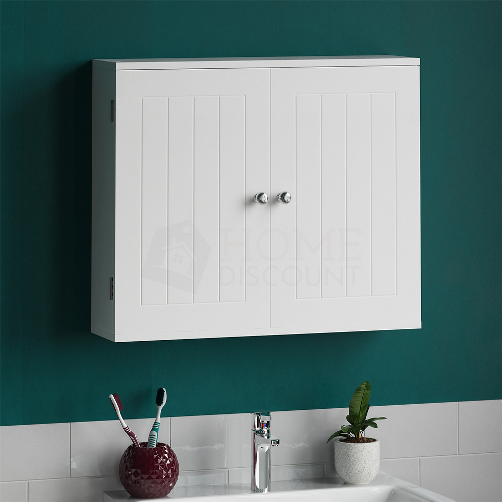 Bathroom Wall Cabinet Double Door Storage