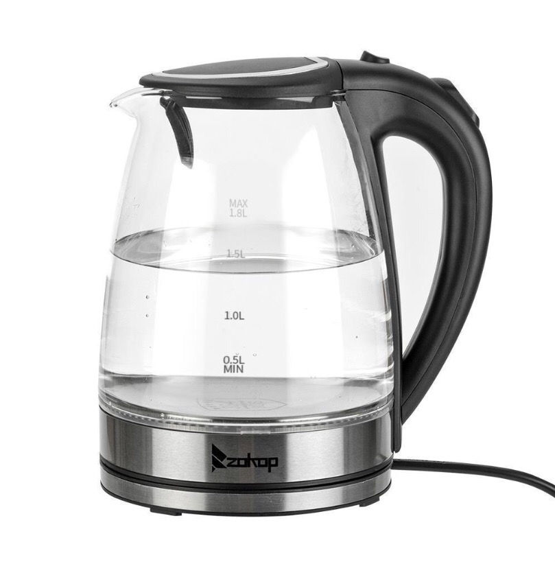 2200W Illuminated Glass Kettles LED Cordless 1.8L