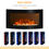 Thumbnail: Led Backlit Glass Electric Wall Mounted Fireplace Fire Back Lights