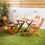 Thumbnail: Wooden Garden Dining Set | Outdoor 4-Seater Table and Patio Furniture Chairs Aca