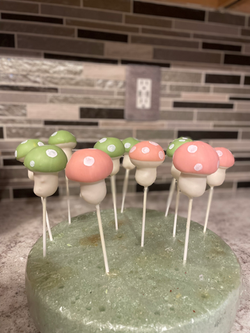 Mushroom cake pops