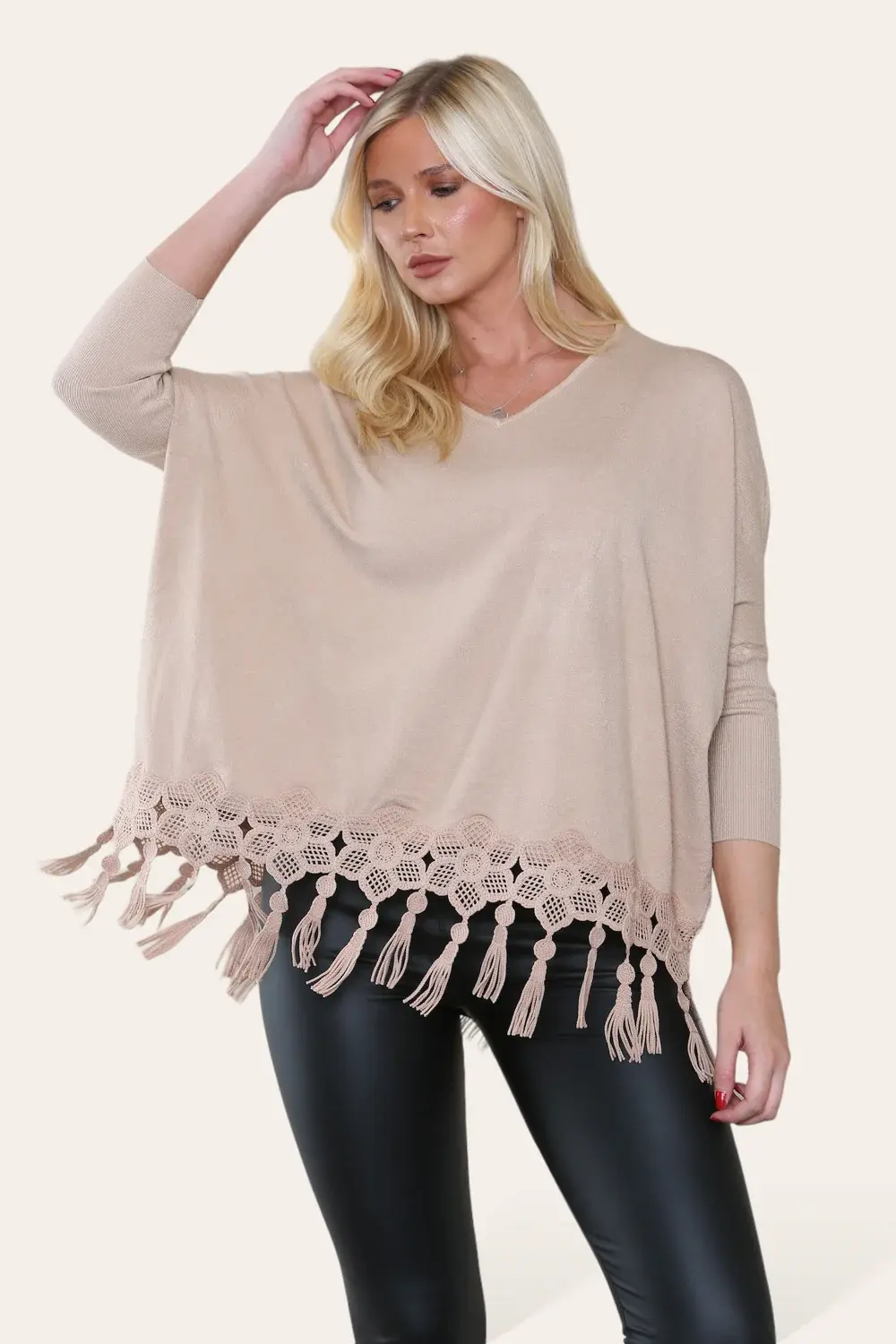 TASSEL LACE DETAIL JUMPER