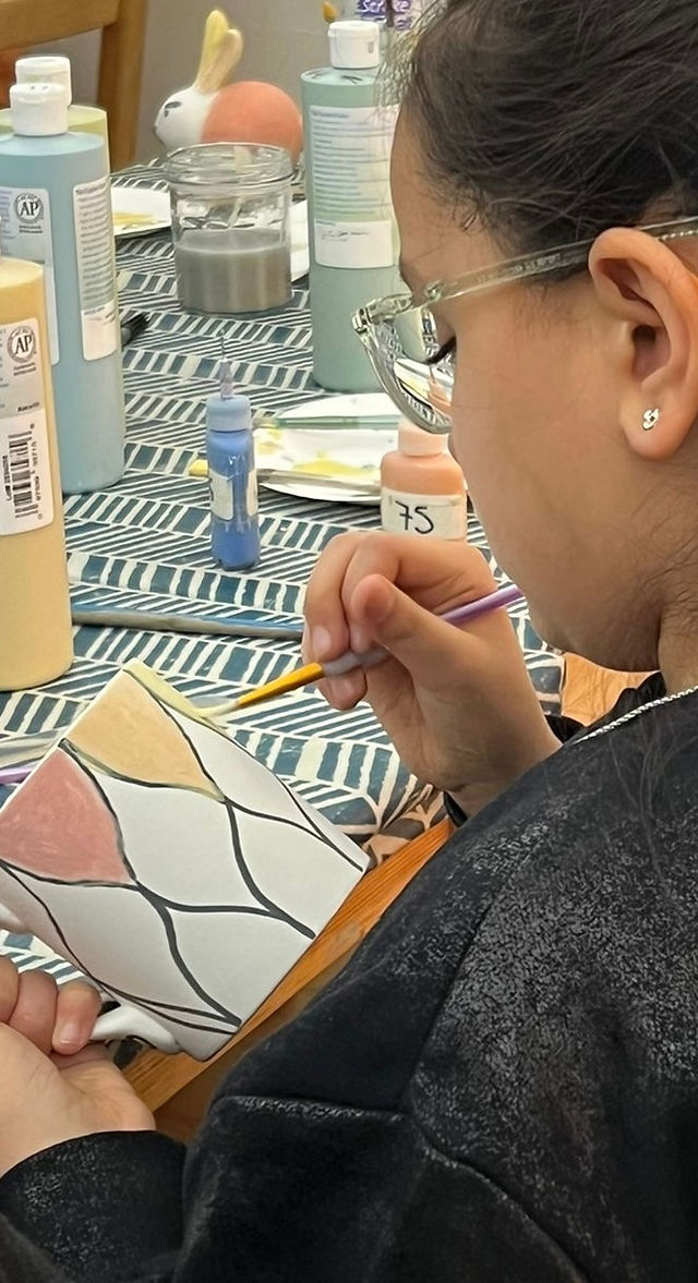 Ceramic mug painting