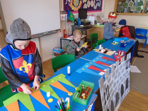 Cargilfield P2 children dress in medieval attire for thier Castle Day. 