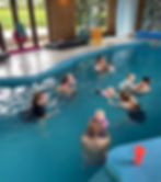 Babies swimming