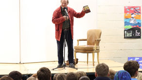 Sir Michael Morpurgo tells 'Tales from Shakespeare' at Belhaven School