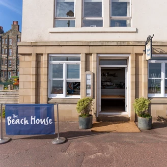 Outside the beach house cafe