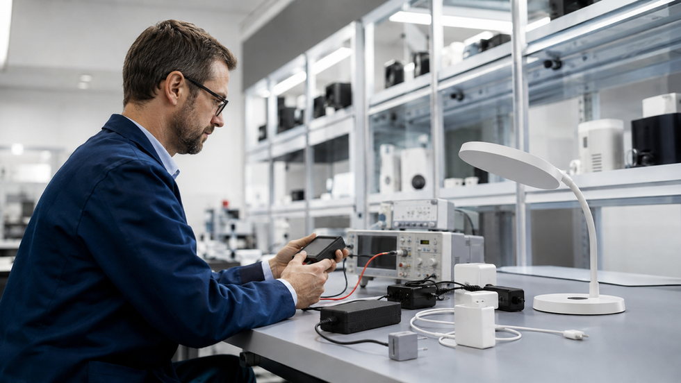 Sicherheitsprüfung von Ladegeräten und Elektroprodukten in einem Schweizer Prüflabor