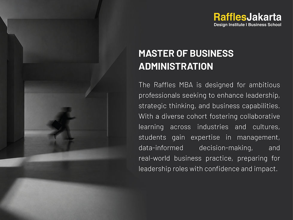 The MBA Program at Raffles Jakarta