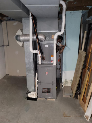Furnace install with new ducts
