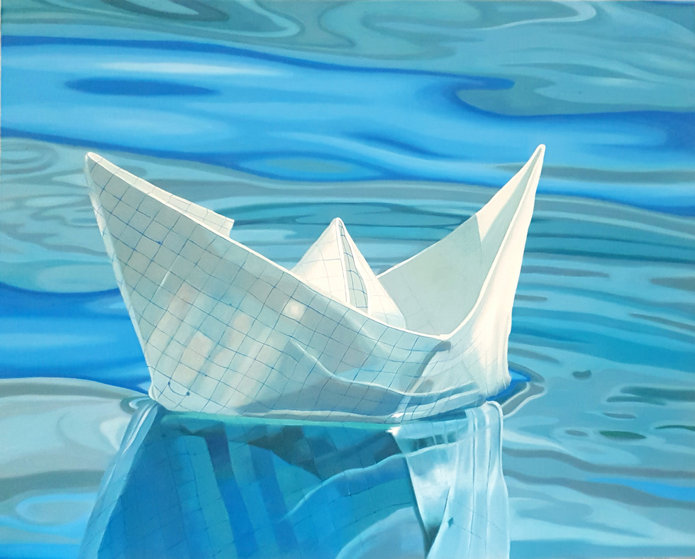 Finished painting of The paper Boat