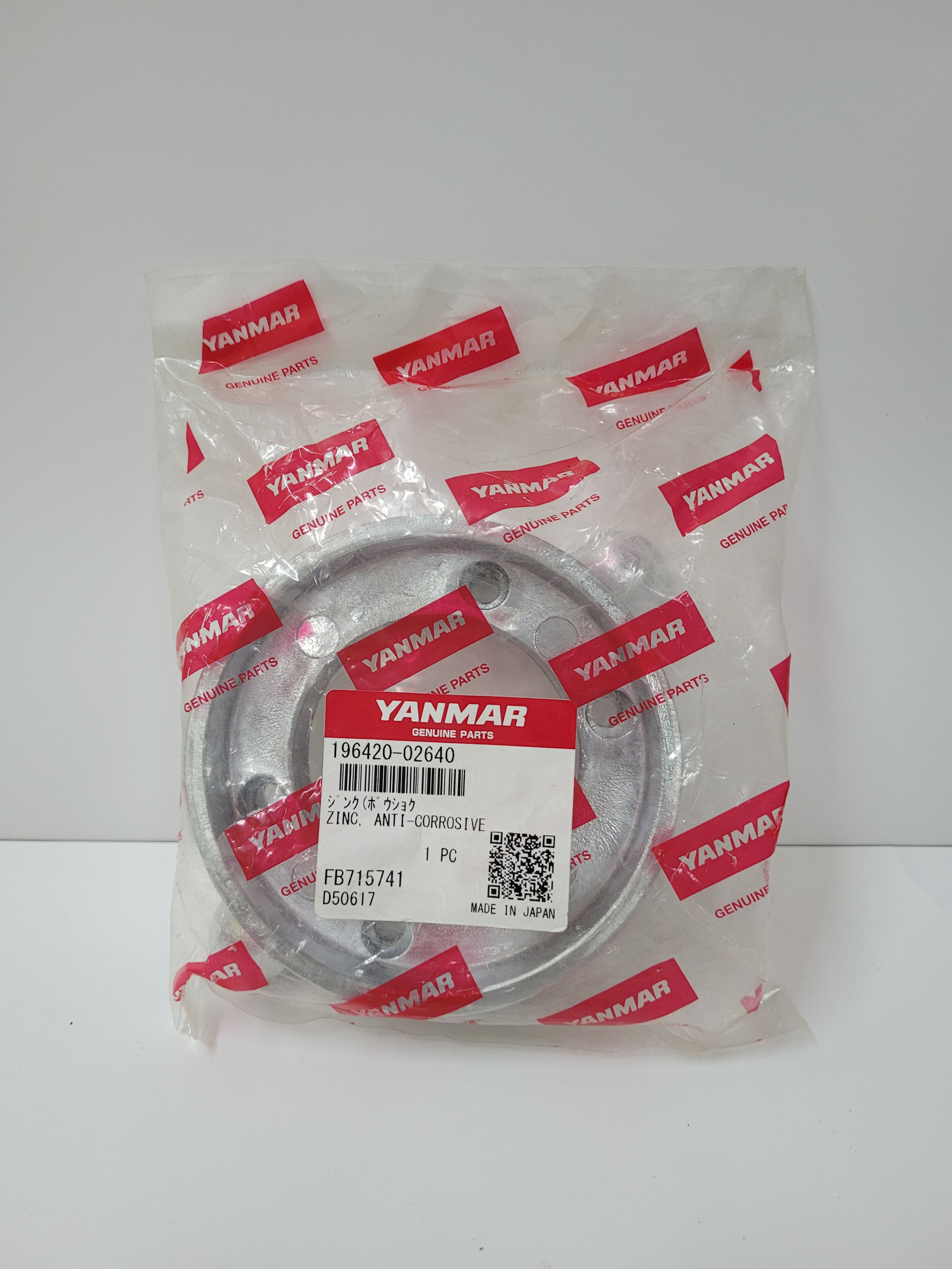 Yanmar Saildrive Zinc Ring Anode 196420-02640