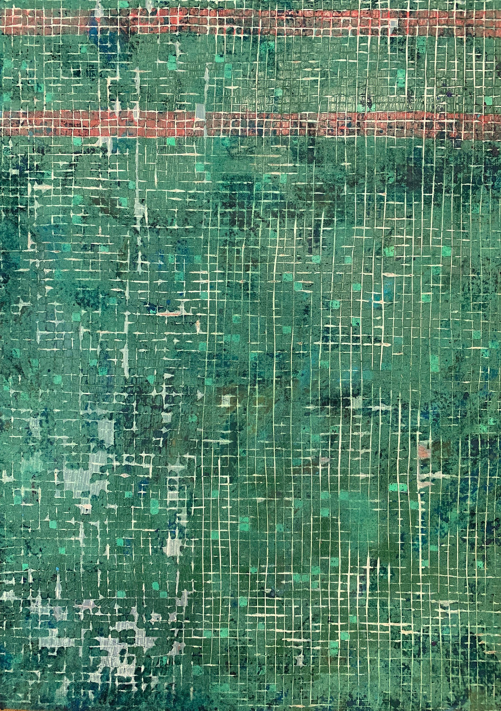 Trace No.4​(2018),25cm x 25cm,Mixed