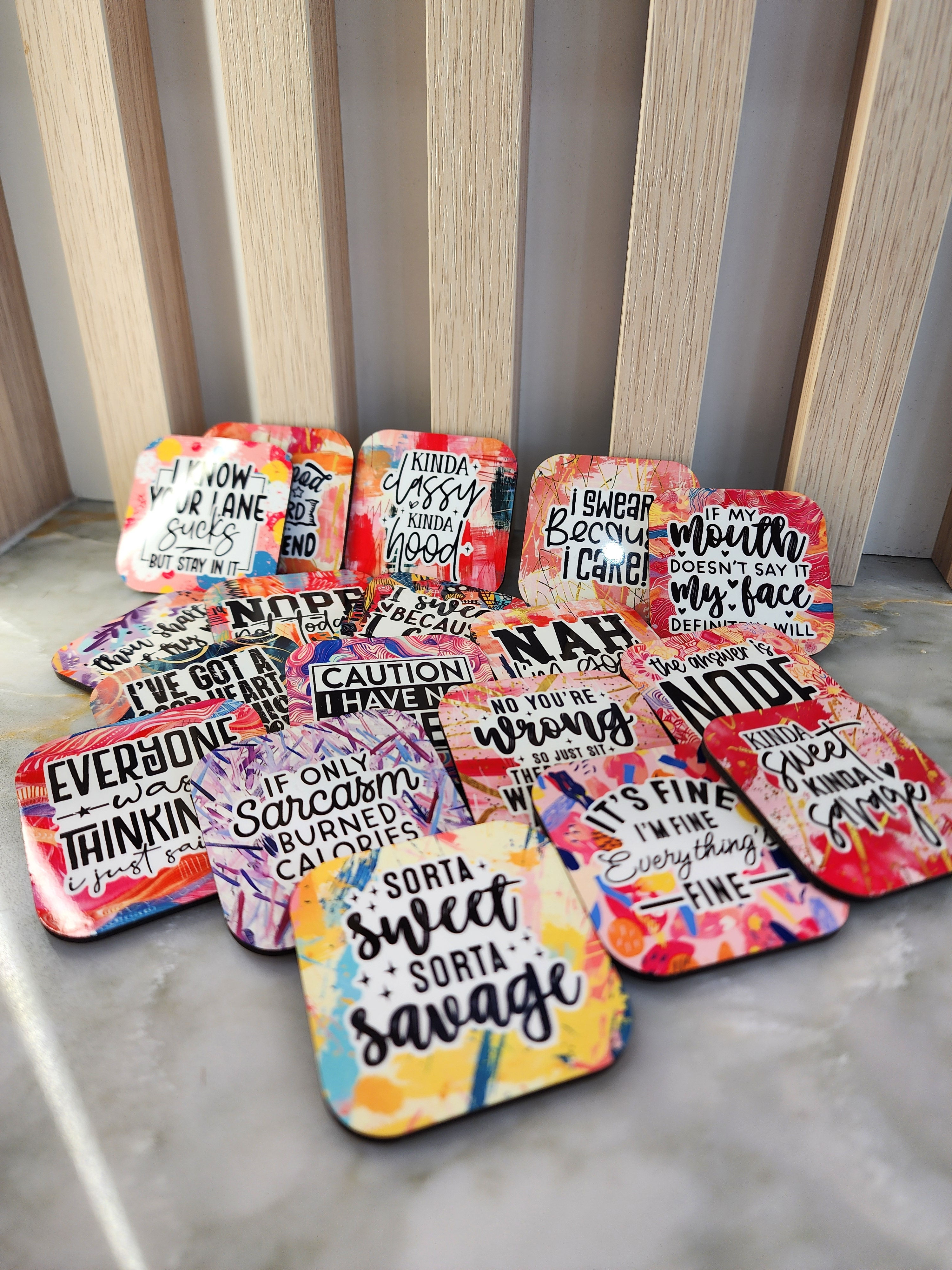 Pre-made Sassy MDF Magnets