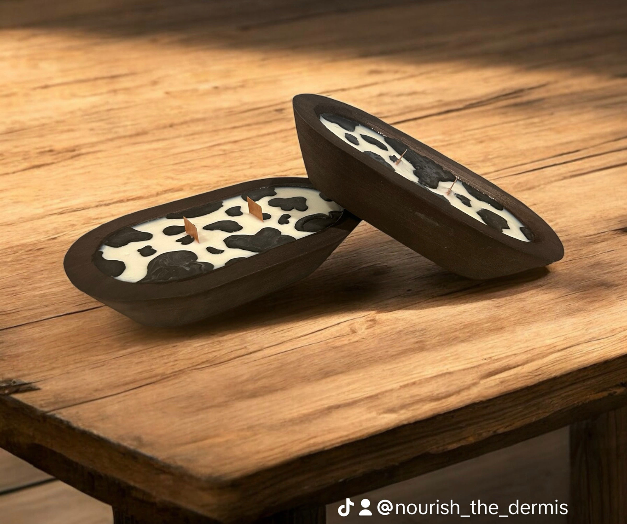 Cow Tallow Candles Dough Bowl