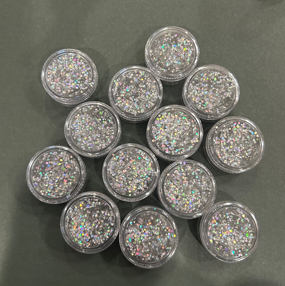 Organic Body and Hair Glitter - Silver Extra Chunky
