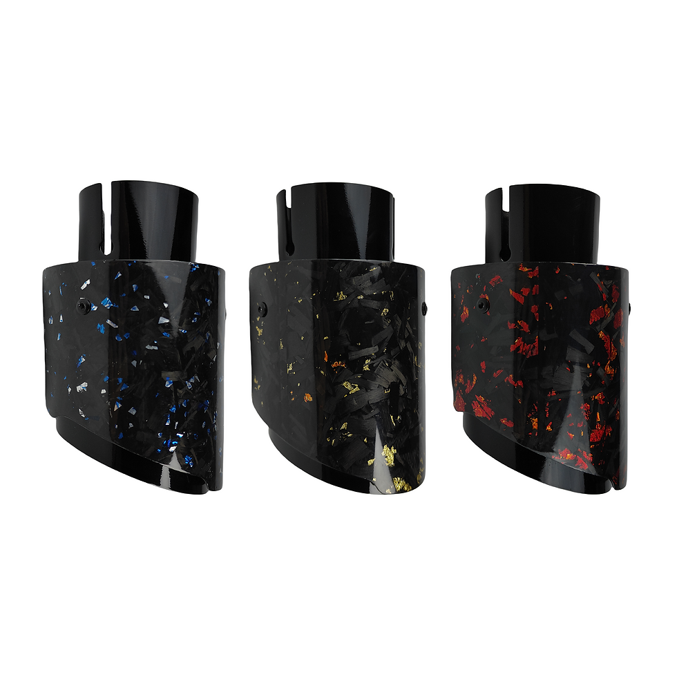 Thumbnail: 1 Pcs Universal Car Forged Carbon Fiber Stainless Steel Multicolour