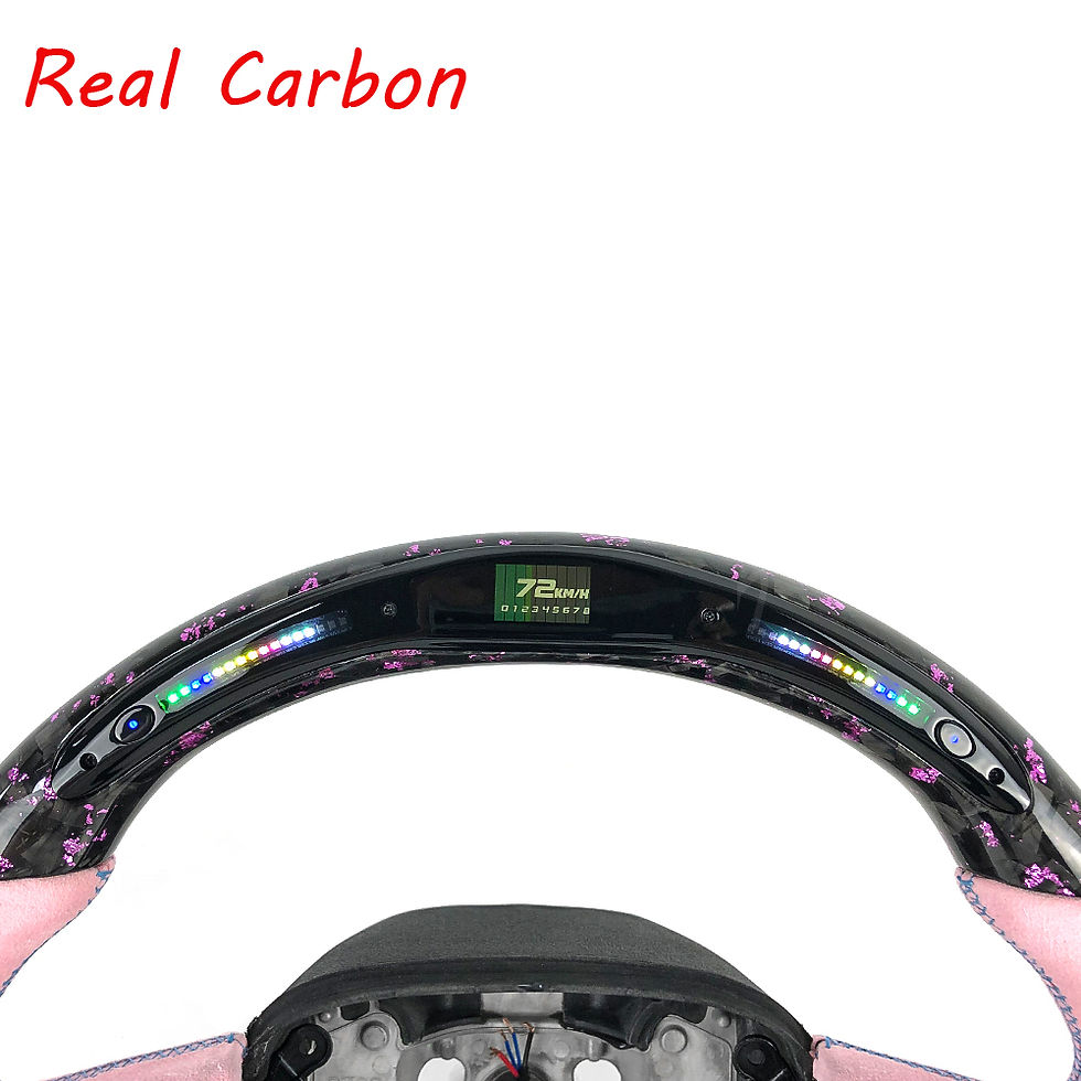 Thumbnail: For Dodge Charger Challenger SRT Forged Carbon Fiber LED Steering Wheel