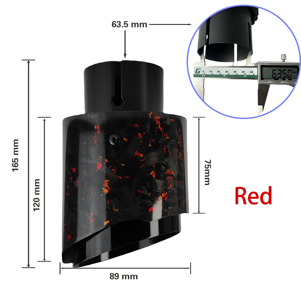 Thumbnail: 1 Pcs Universal Car Forged Carbon Fiber Stainless Steel Multicolour