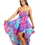 Thumbnail: Pink High Low Asymmetrical Rhinestone Baby Doll Dress & Sweetheart