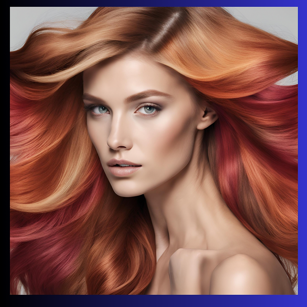 An Image of a woman with coloured hair