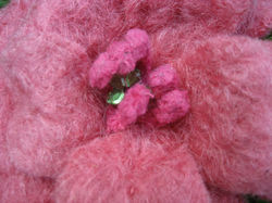 Felted flower corsage (detail)
