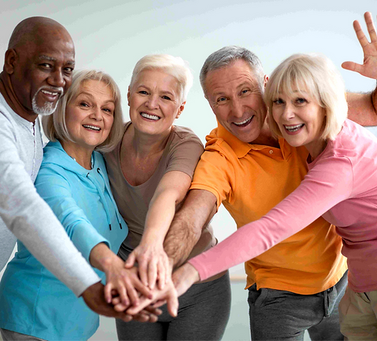 Seniors socializing