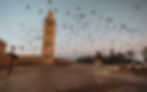 Koutoubia Moschee in Marrakesch Marokko bei Sonnenaufgang