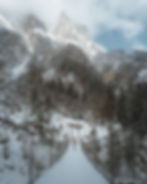 Hängebrücke Klausbachtal im Winter