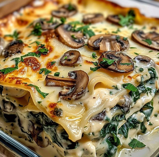 SPINACH&MUSHROOM LASAGNA - ისპანახისა და სოკოს ლაზანია