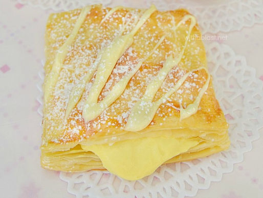 PUFF PASTRY SQUARES WITH LEMON CREAM - ფენოვანი ცომის ფირფიტები ლიმონის კრემით
