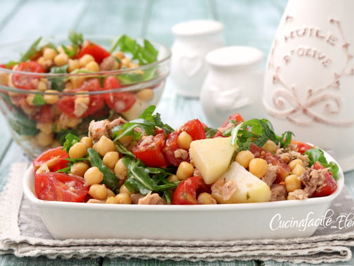CHICKPEA AND TUNA SALAD - მუხუოსა და თინუსის სალათი