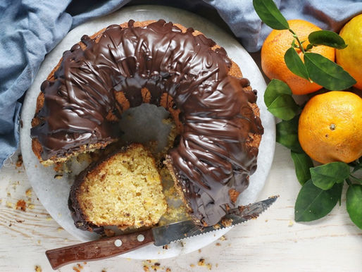 ORANGE CAKE WITH CHOCOLATE CHIPS - ფორთოხლის ნამცხვარი შოკოლადის ნატეხებით