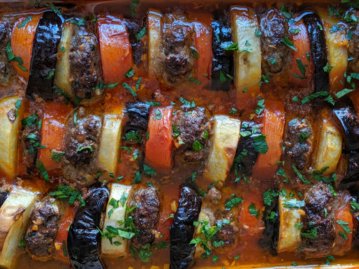 TURKISH EGGPLANT KOFTA KEBAB - თურქული ქაბაბი ბადრიჯნით