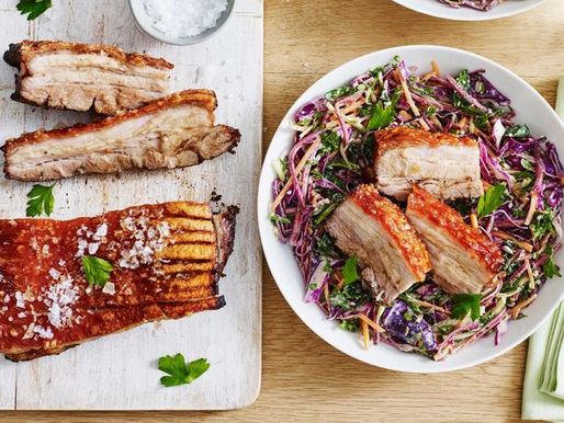 PORK BELLY WITH HONEY BACON CABBAGE - ღორის მუცელი თაფლით და ბეკონით შეზავებული კომბოსტოს გარნირით