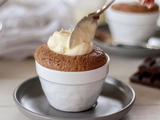 MOLTEN CHOCOLATE SOUFFLE - მდნარი შოკოლადის სუფლე