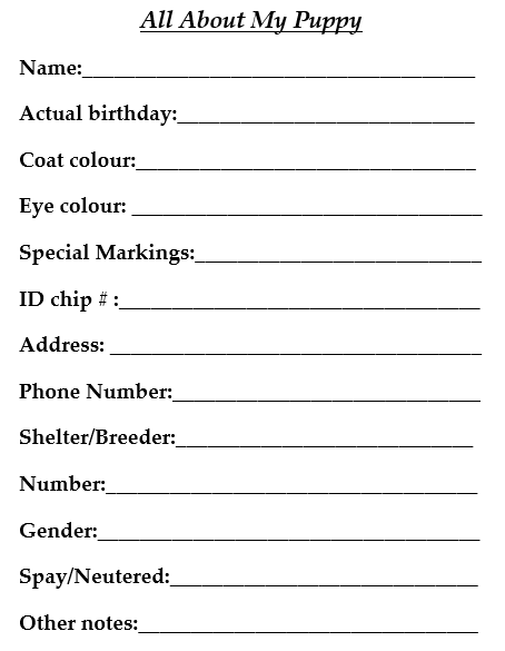 Thumbnail: My Puppy Journal