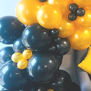 ballons noir doré