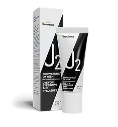 BROWXENNA OXYGEN J2 DYE FOR EYEBROWS AND EYELASHES BLACK #2.07 15ML