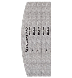 Staleks - Pro Set mineral crescent nail file 180/240 grit (5pcs)